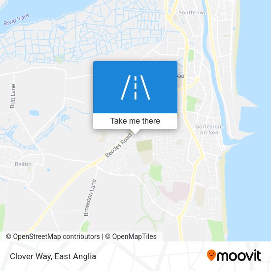 Clover Way map