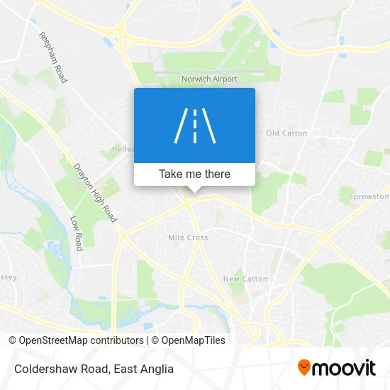 Coldershaw Road map