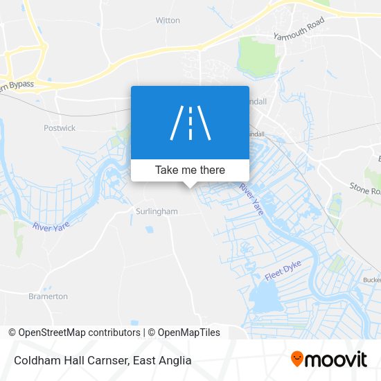 Coldham Hall Carnser map