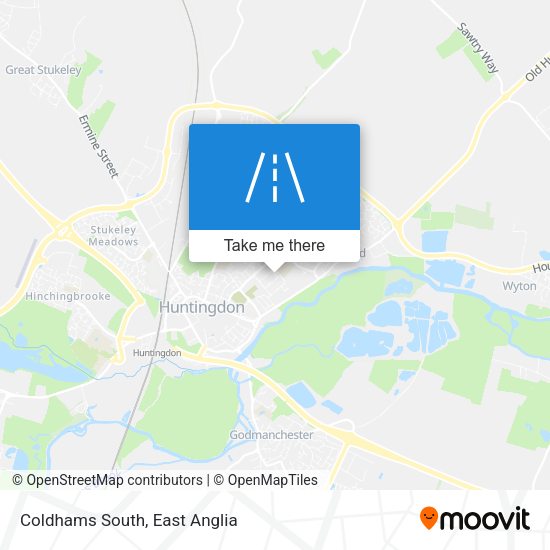 Coldhams South map