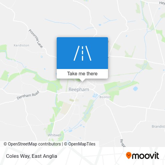 Coles Way map