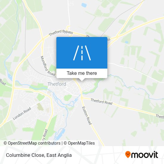 Columbine Close map