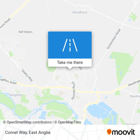 Comet Way map