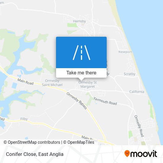 Conifer Close map