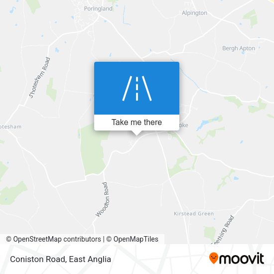 Coniston Road map