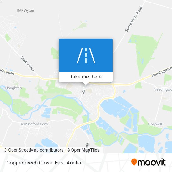 Copperbeech Close map