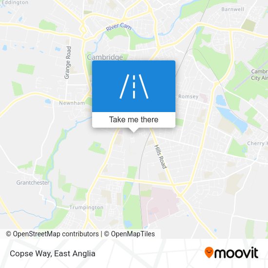 Copse Way map