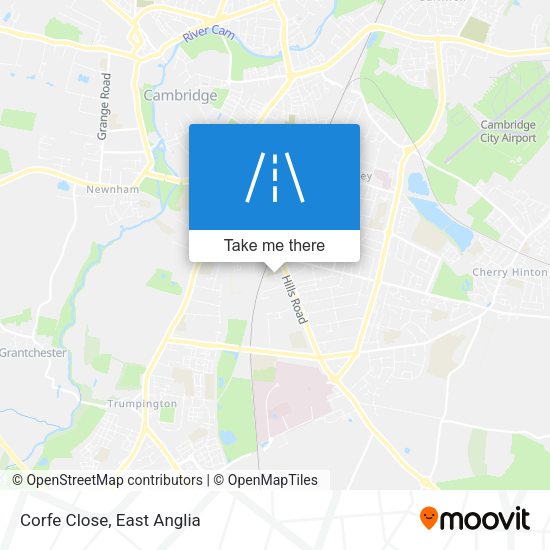 Corfe Close map