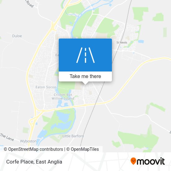 Corfe Place map