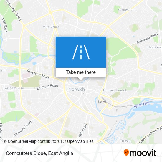 Corncutters Close map