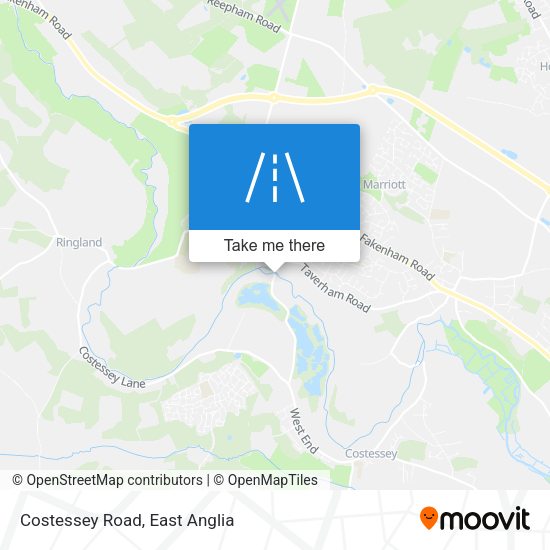 Costessey Road map
