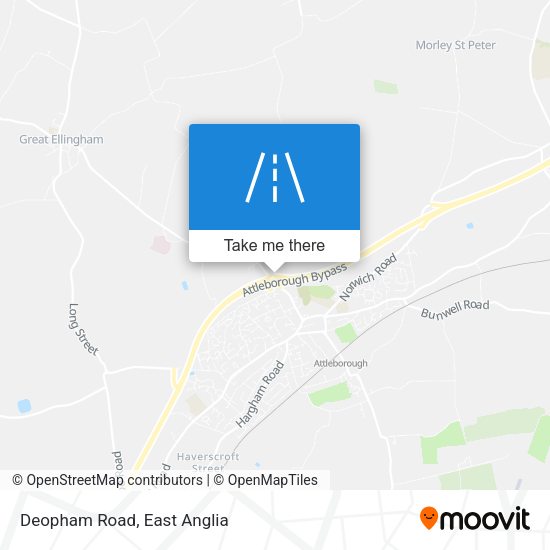 Deopham Road map