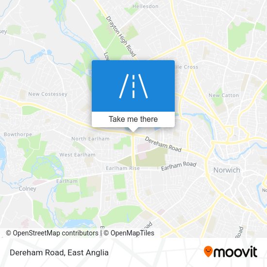 Dereham Road map