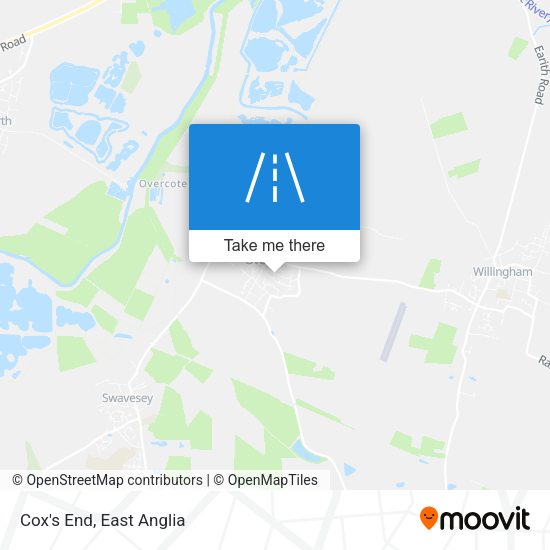 Cox's End map