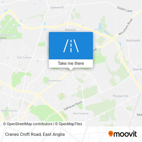 Cranes Croft Road map
