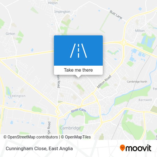 Cunningham Close map