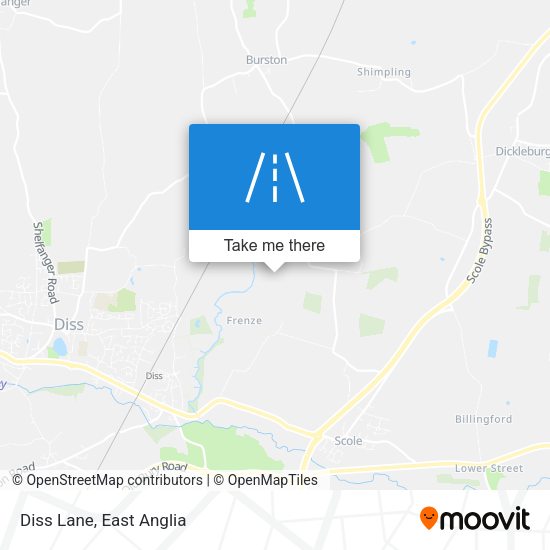 Diss Lane map