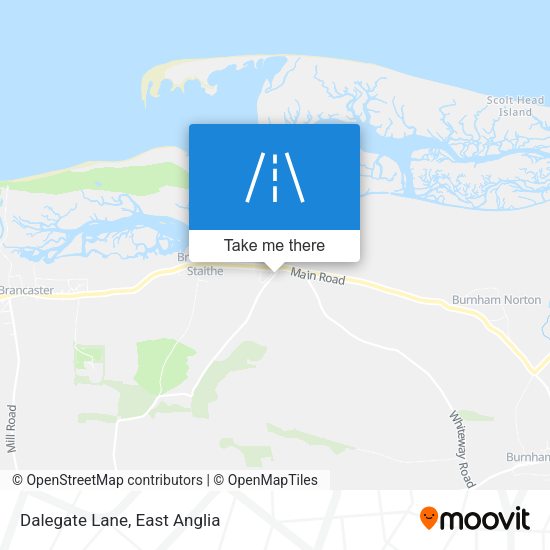 Dalegate Lane map