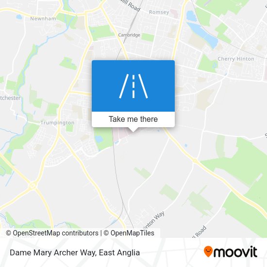 Dame Mary Archer Way map