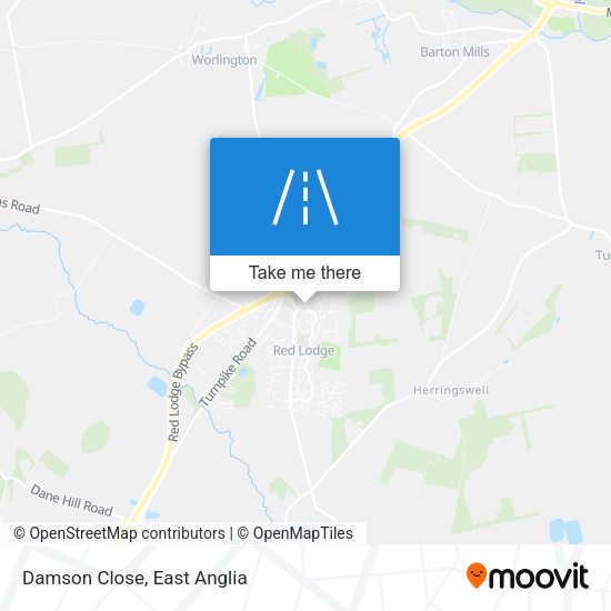 Damson Close map