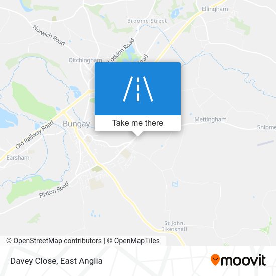 Davey Close map