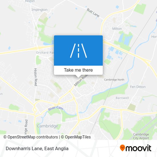 Downham's Lane map