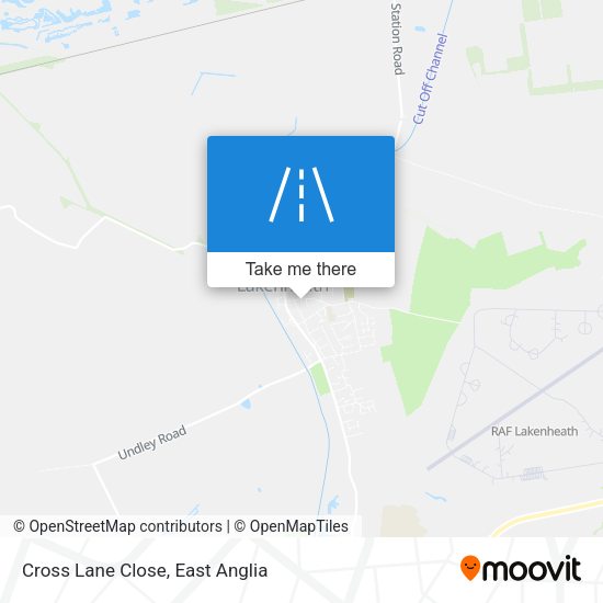 Cross Lane Close map