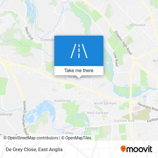 De Grey Close map