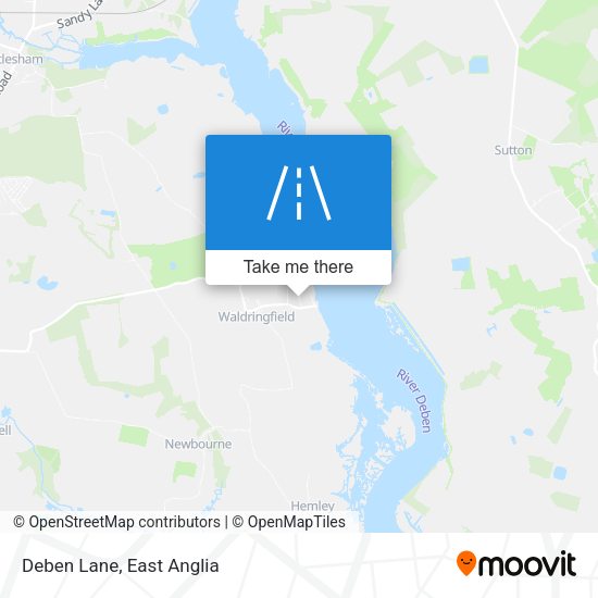 Deben Lane map