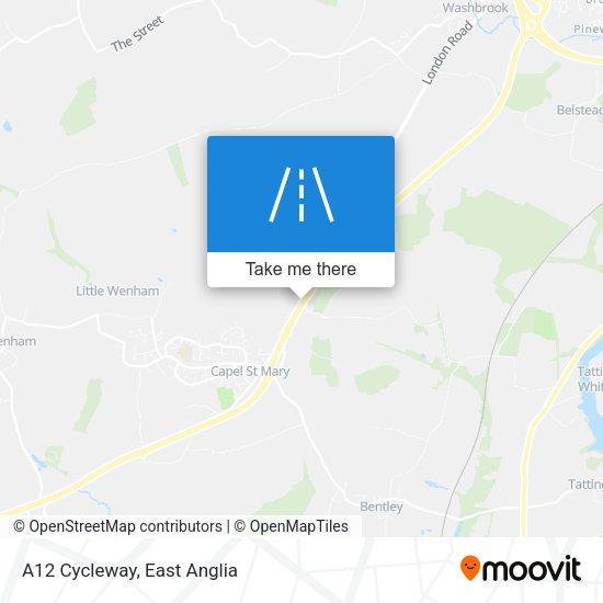A12 Cycleway map