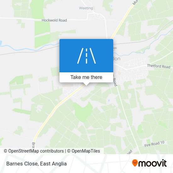 Barnes Close map