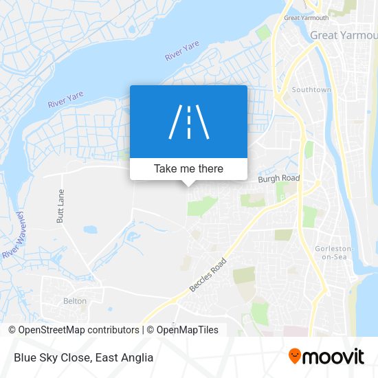 Blue Sky Close map