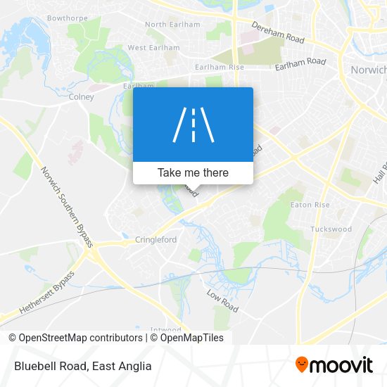 Bluebell Road map