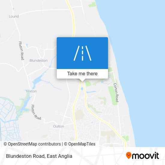 Blundeston Road map