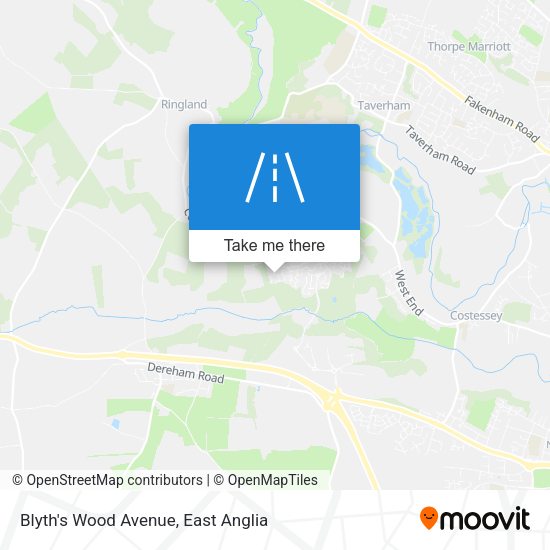 Blyth's Wood Avenue map