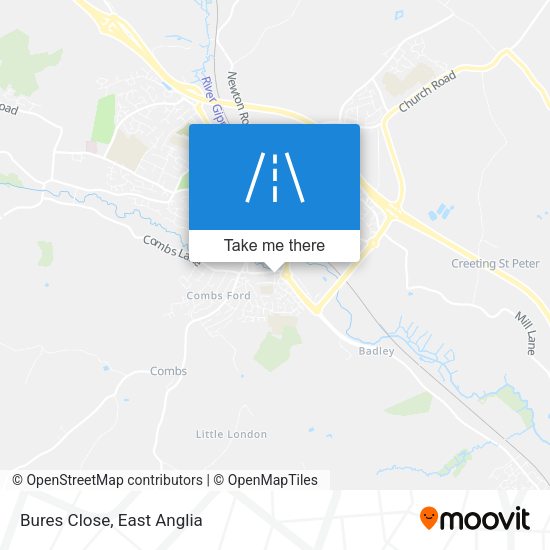 Bures Close map