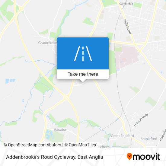 Addenbrooke's Road Cycleway map