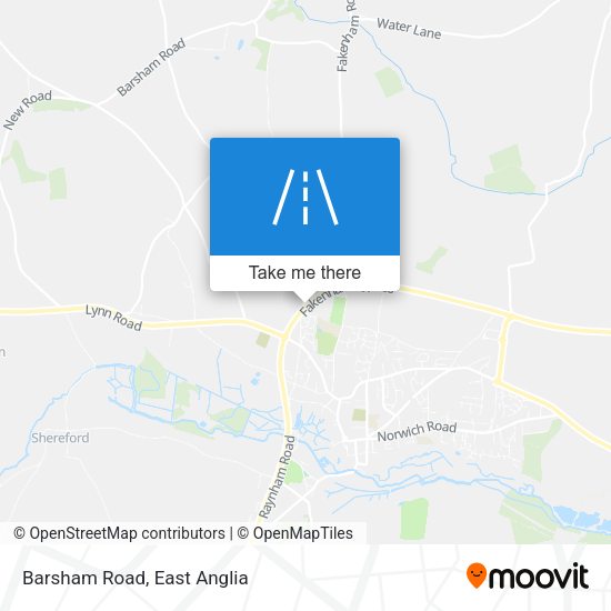 Barsham Road map