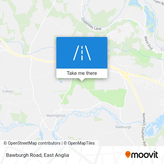 Bawburgh Road map