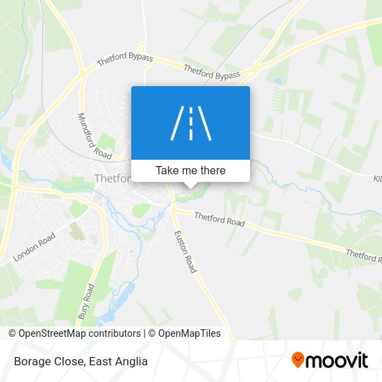 Borage Close map