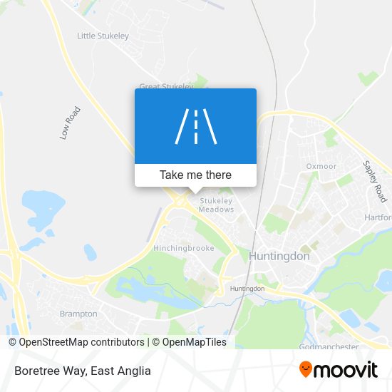 Boretree Way map