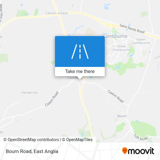 Bourn Road map