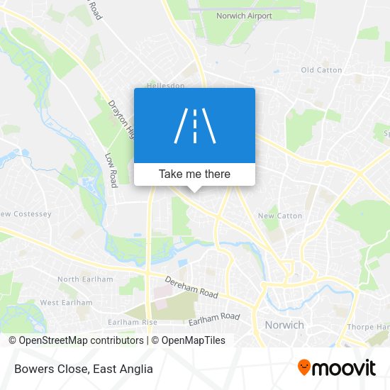 Bowers Close map