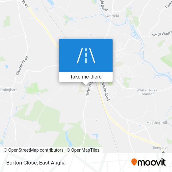 Burton Close map