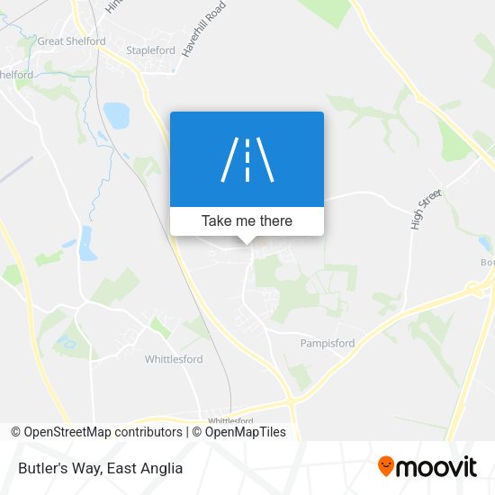 Butler's Way map
