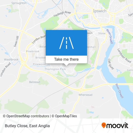 Butley Close map