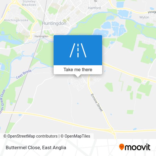 Buttermel Close map