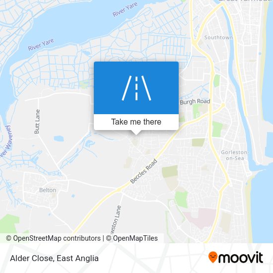 Alder Close map