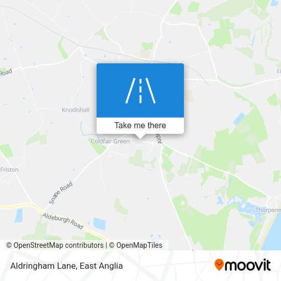 Aldringham Lane map
