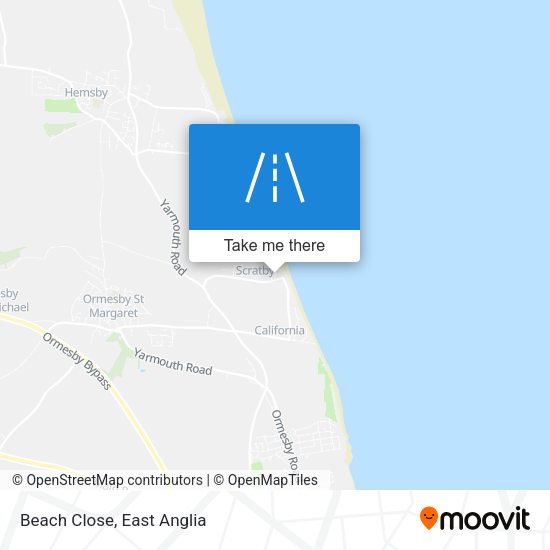 Beach Close map